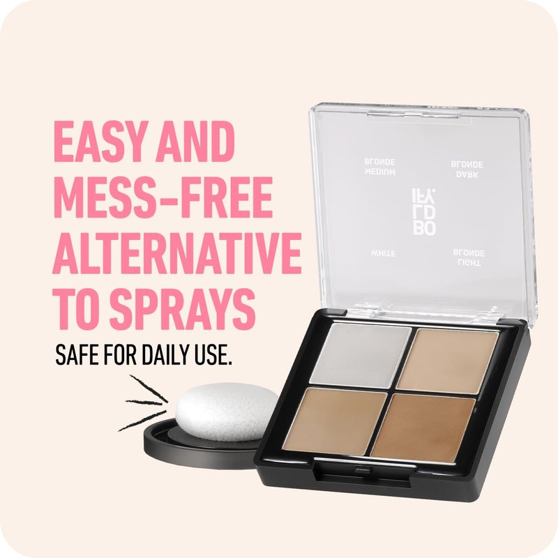 BOLDIFY Hairline Powder Color Sample Kit - Water-Resistant Root Touch Up Hair Color for Gray Coverage - 24-Hour Stain-Proof, Mess-Free Hair Powder for Thinning Hair - Darker Blondes