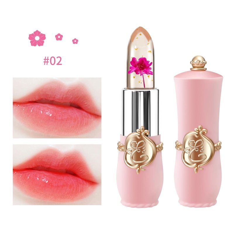Flower Jelly Lipstick Set - Temperature Changing Moisturizer Balm | Long-Lasting Color (3 Pcs)