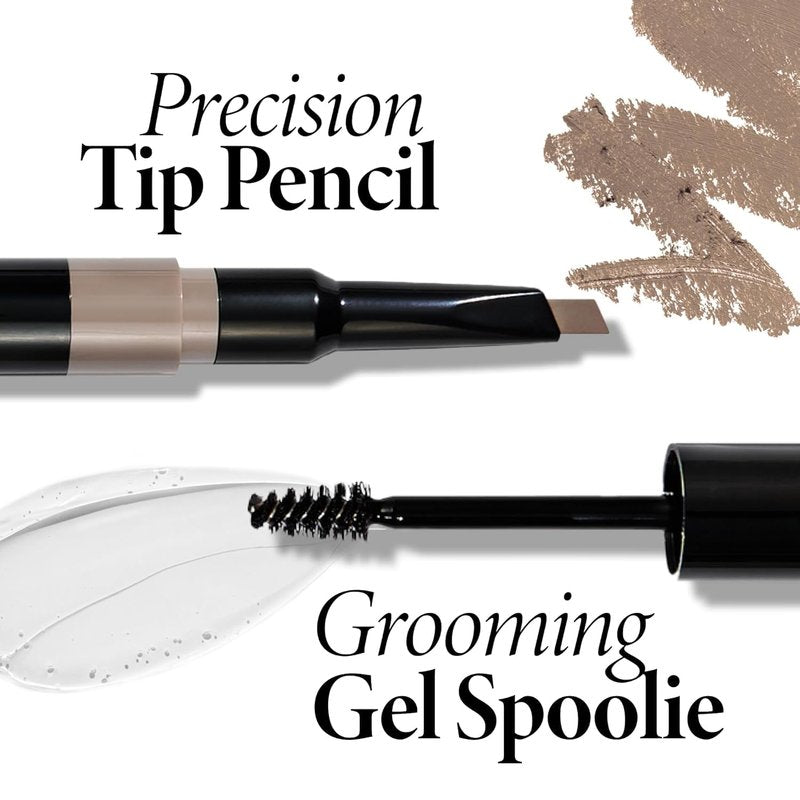 Laura Geller New York Sculpt-N-Stay 2-in-1 Waterproof Eyebrow Pencil & Brow Gel - Blonde | Defines, Sets & Fills Sparse Brows