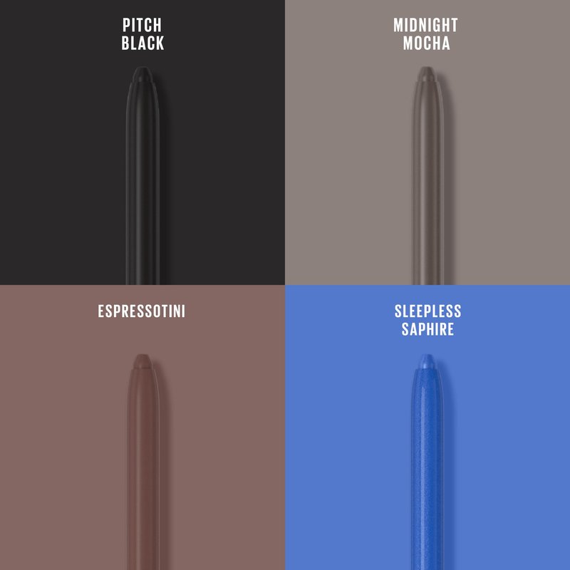 Maybelline Tattoo Studio Automatic Gel Pencil Waterproof Eyeliner, Blendable, Smudge Resistant, Matte Eyeliner For Up To 36HR Wear, Pitch Black (Smokey Black), Packaging May Vary