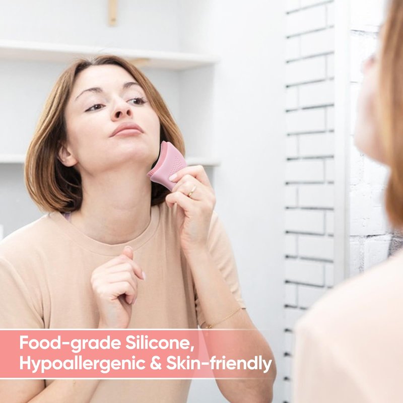 Lymphatic Contour Face Brush-Food Grade Silicone Lymphatic Drainage Massager - Easy Clean Dry Brush for Face for Jawline Sculpting & Anti-Puffiness, Detox & Lift,Improves Skin Glow & Absorption (1)