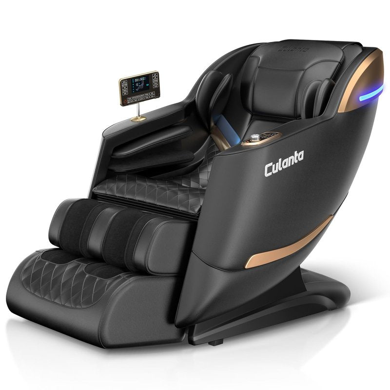 Culanta Massage Chair Full Body, Zero Gravity SL-Track Shiatsu Massage Recliner Chair with Body Scan, Airbags, Foot Rollers, Deep Yoga Stretch, Heating (U1-Black)