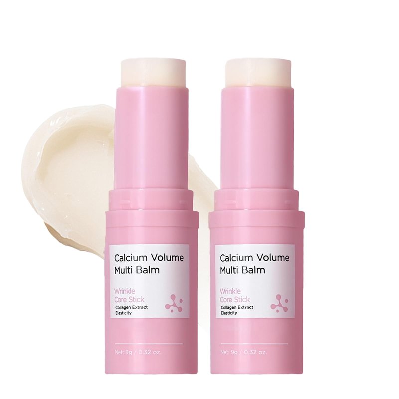 DENESTUP 2 Pcs Hydrating Multi Eye Balm Stick, Wrinkle Repair Bounce Moisturizing Multi Balm Stick All-in-One Collagen Stick Hydrating Lip Balm Eye Cream Face Neck Moisture Balm Skin Care