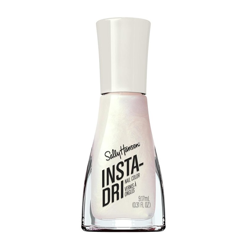 Sally Hansen Insta-Dri Nail Polish - Quick Dry, Streak-Free Shine | Semi-Opaque Milky White | 61 Silk Is…