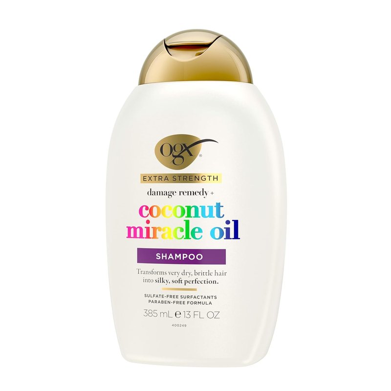 OGX Extra Strength Shampoo - Damage Remedy + Coconut Miracle Oil for Dry, Frizzy Hair | 13 Fl Oz
