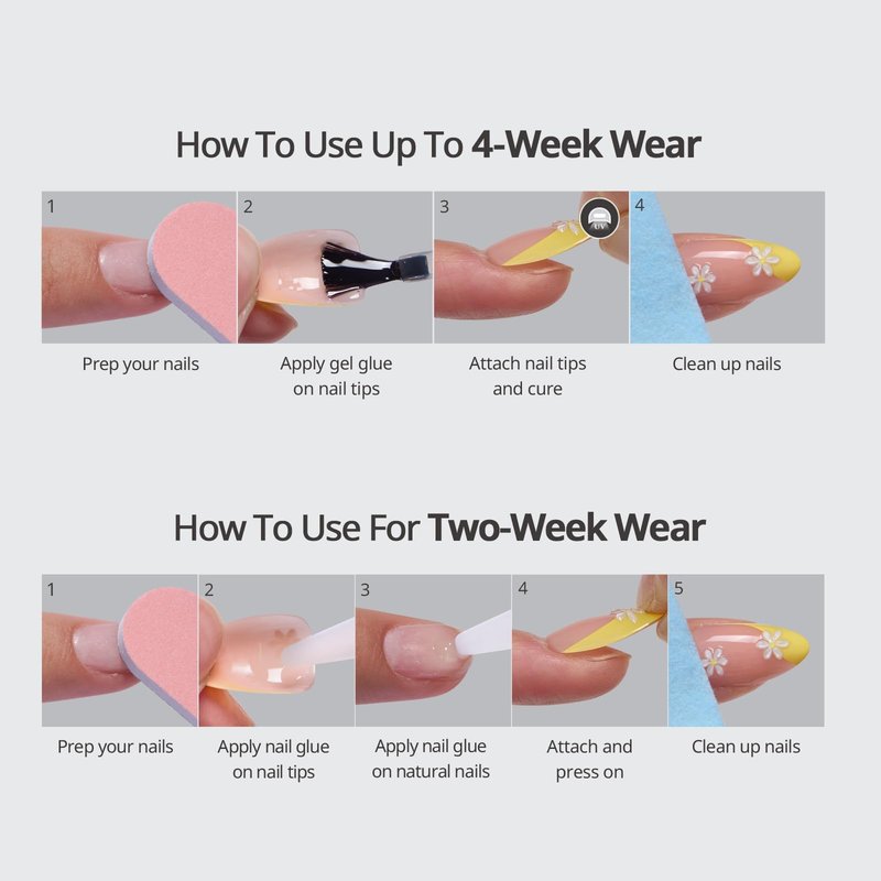 BTArtbox Press On Nails Short - Wrist Corsage, Lamp-Curable 4-Week Wear 3D Flower Pink Square Press On Nails with Glue and Adhesive Tabs, Easy-to-Apply in 16 Sizes - 32 Nails All-in-One Kit