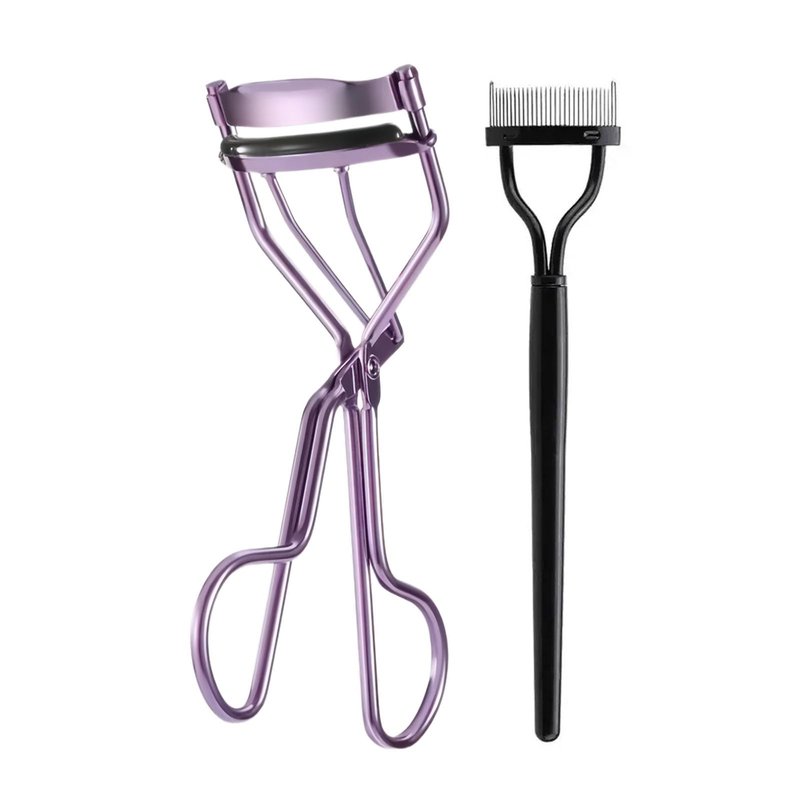 Acavado Professional Eyelash Curler with Lash Comb – Award-Winning Design – Pinch-Free, Effortless Curl for a Lash-Lift Effect in Seconds, Perfect for Home or Travel, Purple