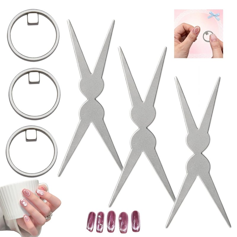 Cat Eye Nail Magnet Tool - Ring-Shaped Design for Stunning Nail Art | 3 Pcs Set