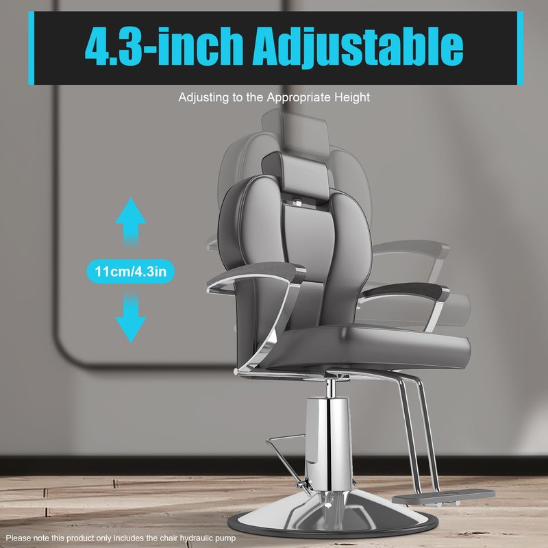 Barber Chair Replacement Hydraulic Pump - for Bar Beauty Salon Hairdressing Adjustable Height, Weight Capacity 440 Lbs/200kg, Replacement Hydraulic Pump Parts for Most Standard Styling Chairs