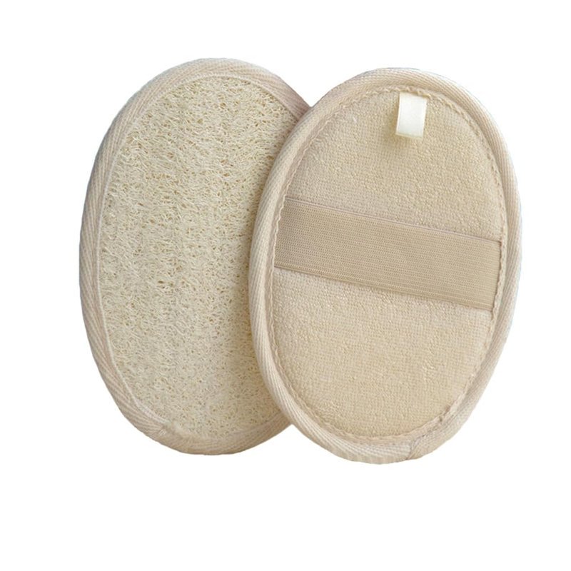 2-Pack Exfoliating Body Scrubber Loofah Sponge,Loofah Sponge Exfoliating Body Scrubber - Natural Luffa & Terry Cloth, Body Scrubbers for Men and Women,Perfect for Bath Spa and Shower