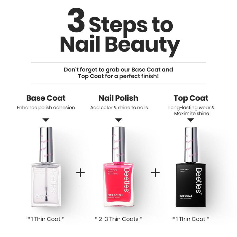 Beetles Neon Nail polish Set, 6 Jelly Colors Bright Rainbow Nail Polish Kit Quick Dry Finger Nail Polish Glossy Shine Nail Lacquer Polish Long Lasting Gifts for Women