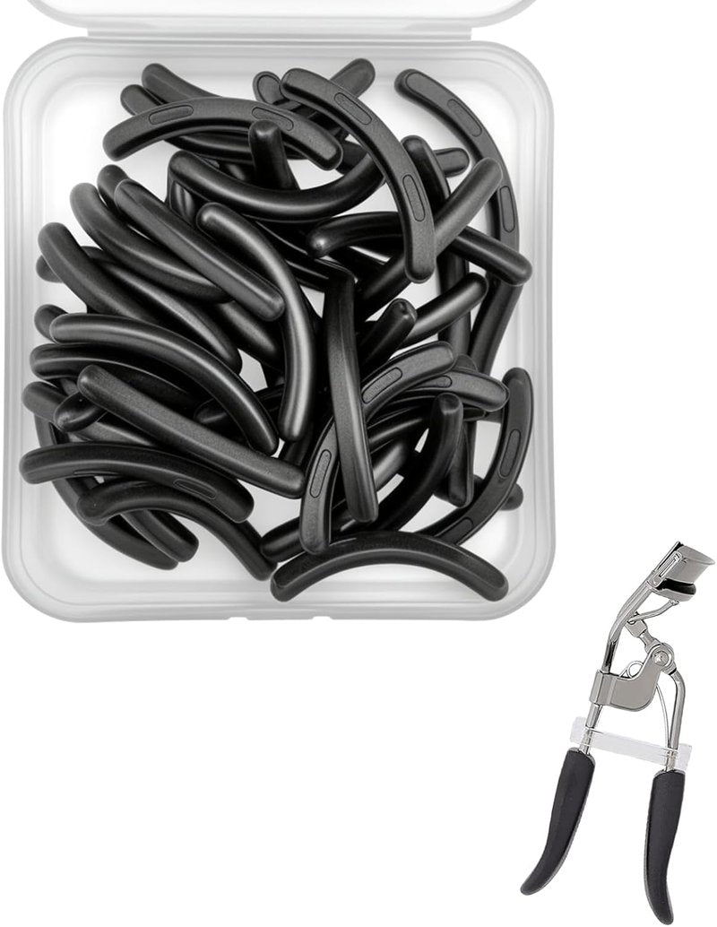 Elf | 30-Pack Eyelash Curler Refills - Silicone Rubber Pads for Perfect Curling | Black