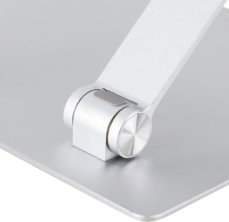 Ergonomic Laptop Stand - Height Adjustable & Portable Riser with Ventilated Cooling | Fits Laptops Up to 15.6 Inch - Silver