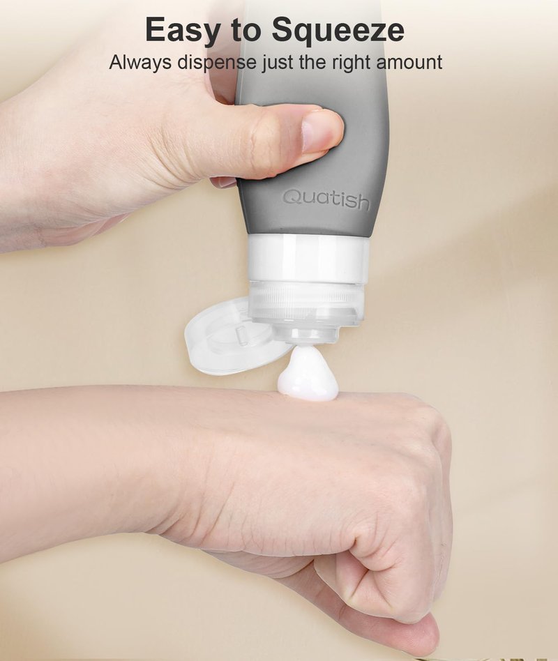 20 Pack Travel Bottles for Toiletries, Original Patented, TSA Approved Travel Size Containers, Leak Proof Silicone Shampoo and Conditioner Bottles Women & Men, Airplane Cruise Essentials, DustyPink
