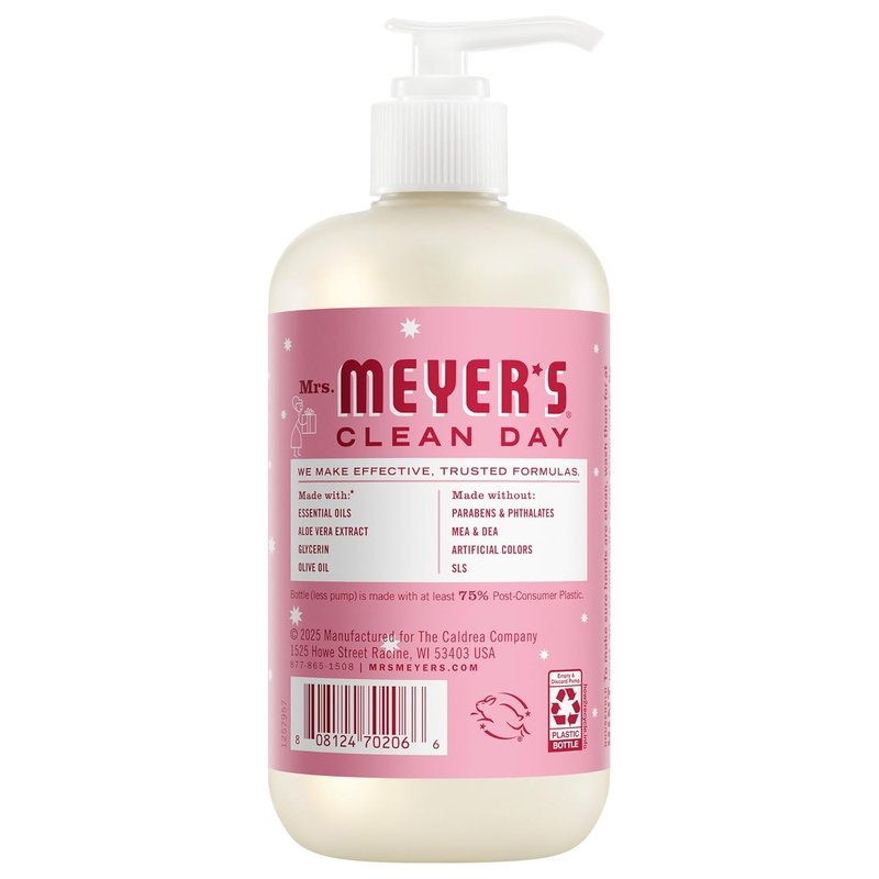 Mrs. Meyer's Clean Day Hand Soap - Peppermint Scent | 12.5 Fl Oz Bottle for Refreshing Cleanliness