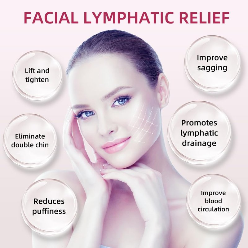 Lymphatic Contour Face Brush,Gua Sha Brush for Facial Contouring and Lymphatic Drainage Perfect for Jawline Sculpting and Reducing Puffiness