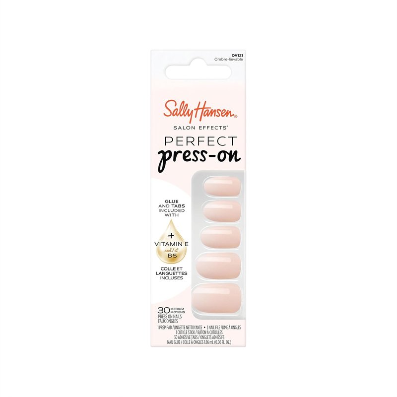 Sally Hansen Press-On Nails - Oval Shape, Easy Application & Non-Damaging | 30 Nails & Accessories, Ombre-Lievable Design