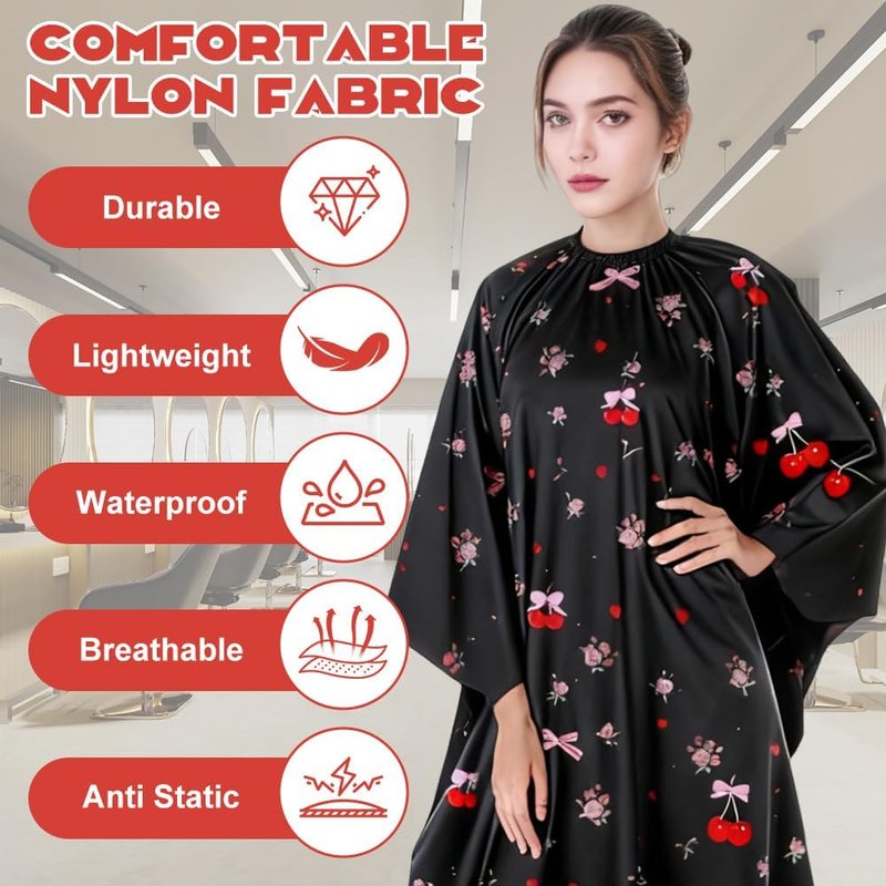 Hair Cutting Cape for Adults - Reusable Salon Cape for Women | Large Size for Home Use