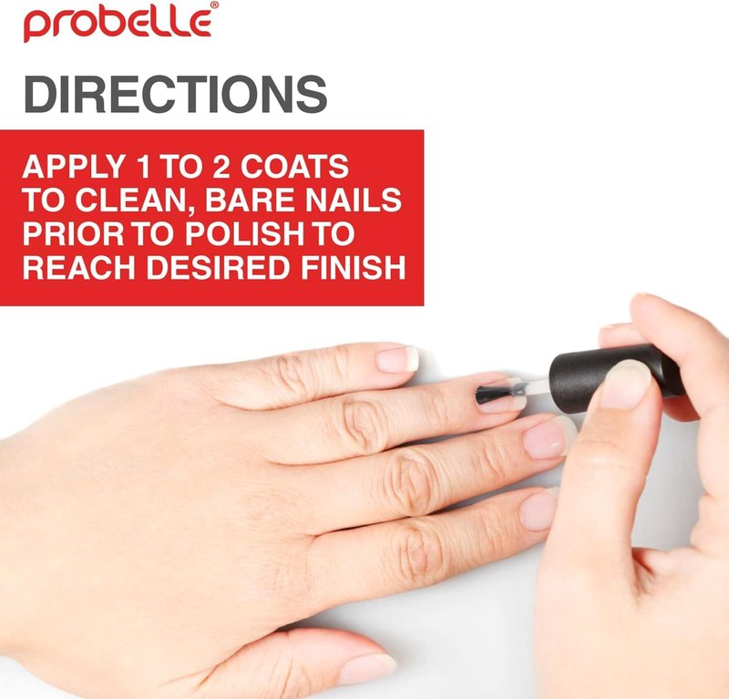 Probelle Hydrating Base Coat - Nourishing Moisturizer for Dry, Brittle Nails | Extends Polish Life & Adds Healthy Glow