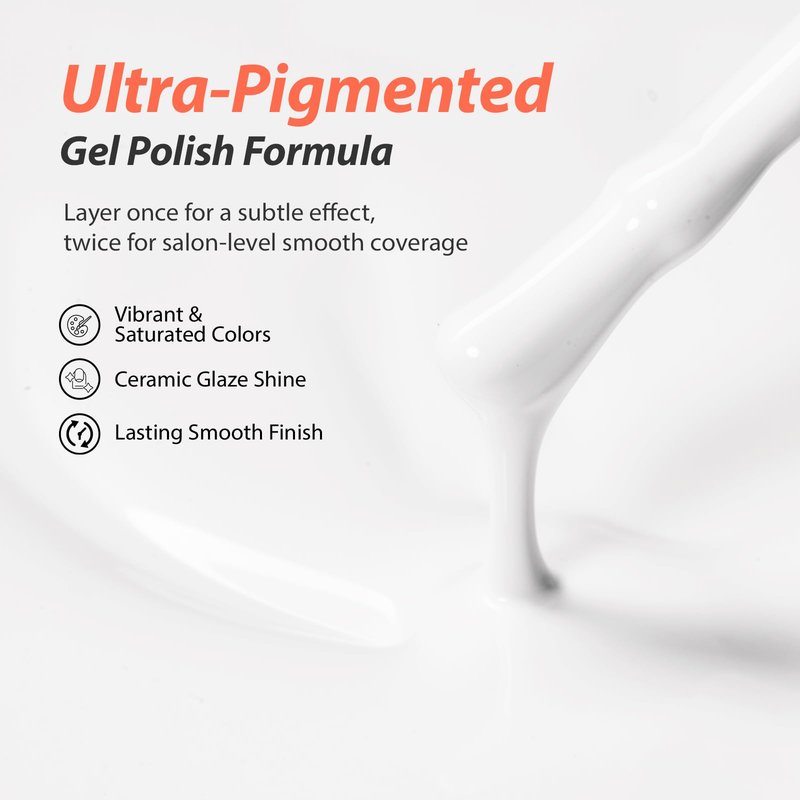 Makartt Ultra-Pigmented White Gel Nail Polish 15ml: One Coat White Gel Polish High Gloss Shine, Salon-Grade UV Polish Gels Perfect for French Tips & Nail Art Manicure DIY Salon Home