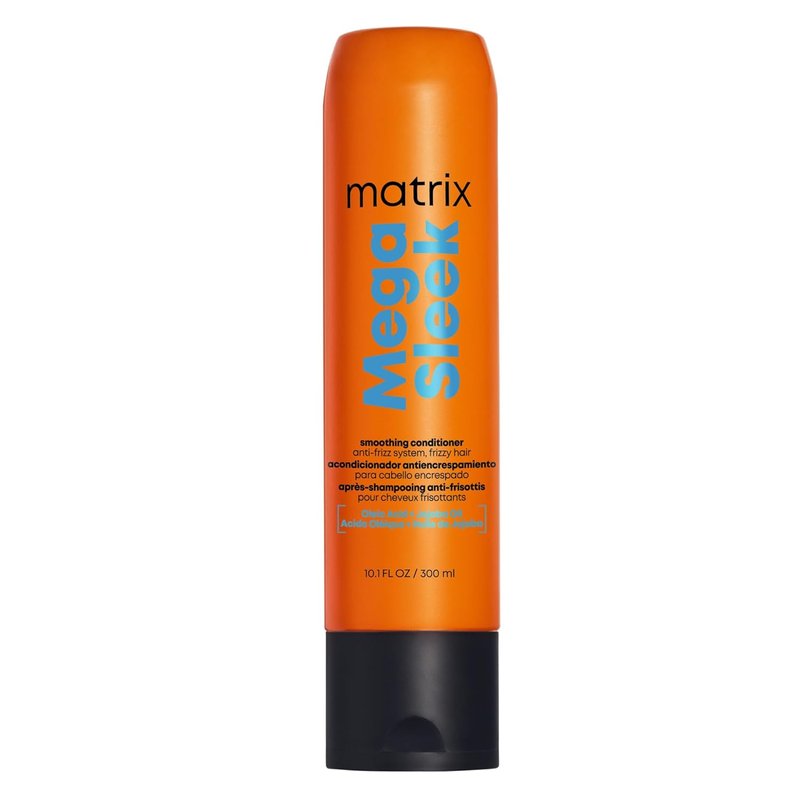 Matrix Mega Sleek Anti-Frizz Conditioner - 96-Hour Frizz Control & 12X Smoother Hair | Hydrating Formula