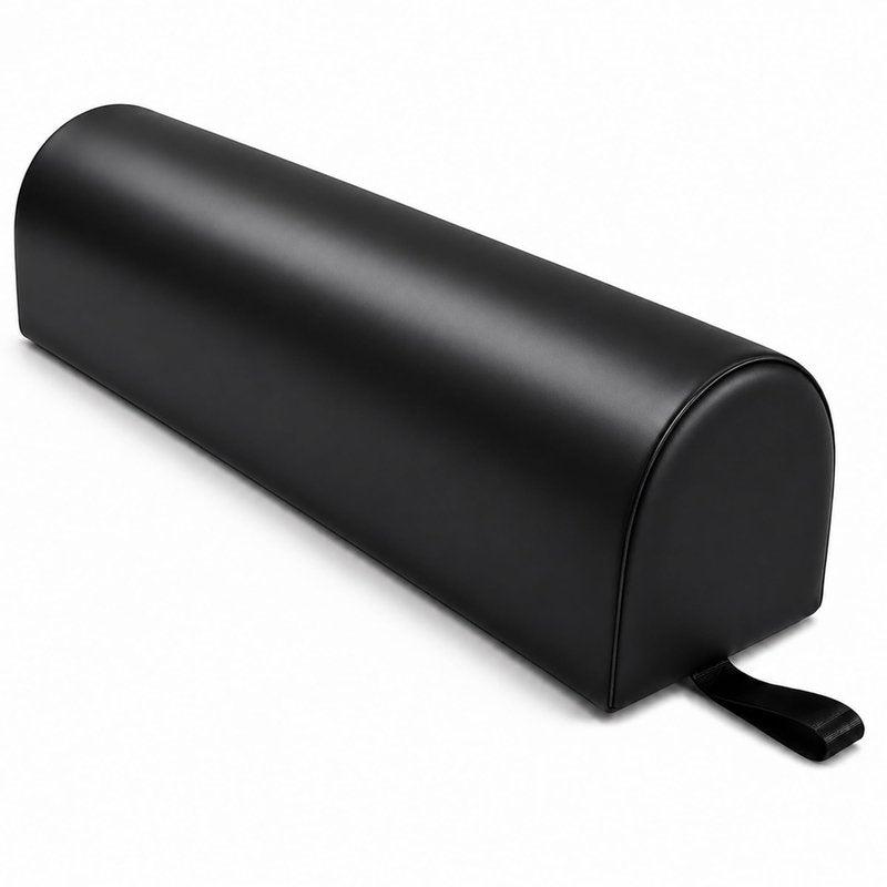 Celmuron 3/4 Round Massage Bolster Pillow 22 x 7 x 7 Inch, Professional Massage Table Bolster Cushion, Support Pillow for Spa, Physical Therapy, Chiropractic, Knee & Leg Support, Black