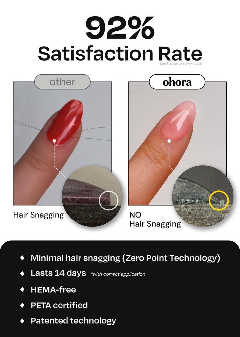 ohora Semi Cured Gel Nail Strips (N Tint High-Teen) - Pink, Tint, Works with Any UV/LED Lamps, Salon-Quality, Long Lasting, Easy to Apply & Remove - Includes 2 Prep Pads, Nail File & Wooden Stick