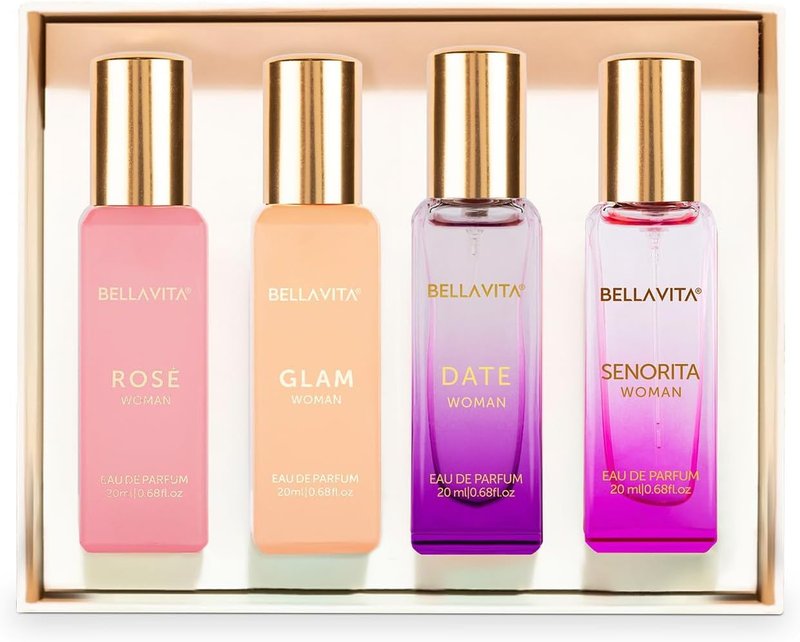 Luxury Women's Perfume Gift Set - Rose, Senorita, Date & Glam | 80ml | Long-Lasting Floral Fragrance