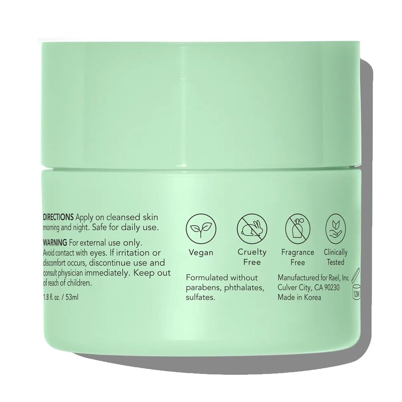 Rael Face Moisturizer, Miracle Clear Barrier Cream – Lightweight Moisturizer with Succinic Acid and Vitamin B5, Hydration, Korean Skin Care (1.8 oz)