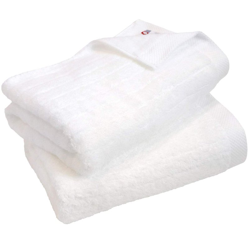 HIORIE Imabari Towel, 2-Piece Bath Towel Set, Japanese Towels, Soft and Fluffy Towel, Luxury Cotton, Off White