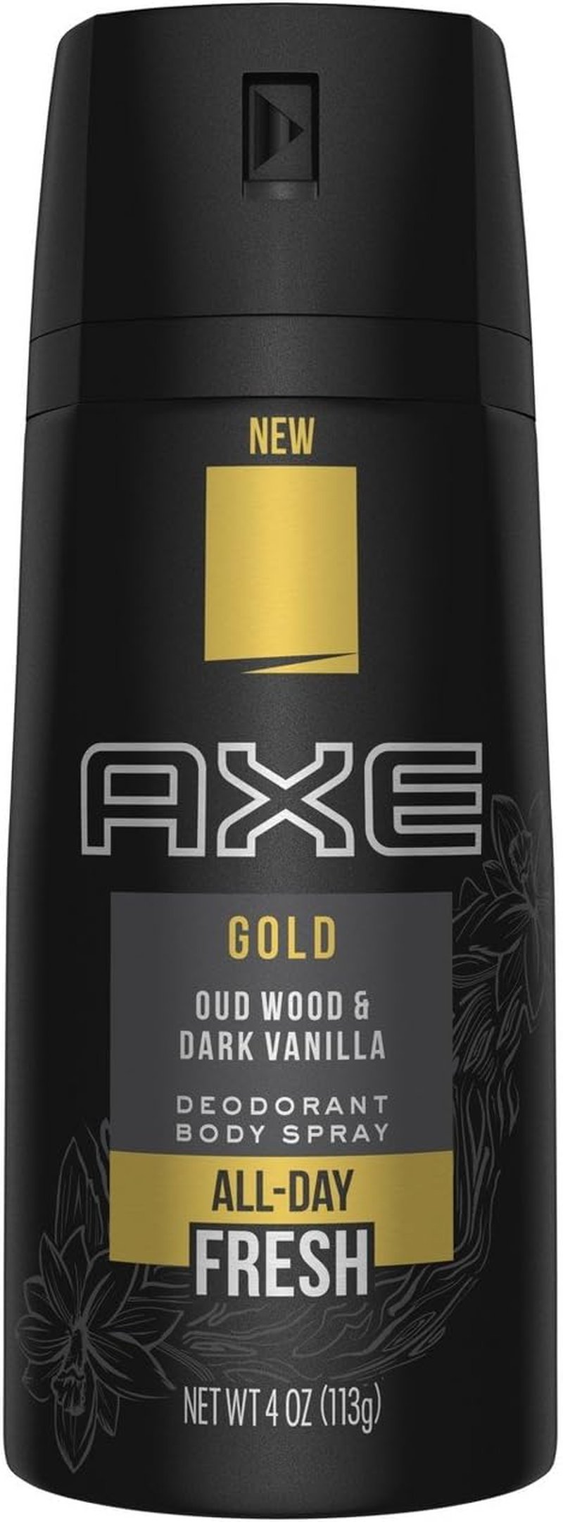 Axe Gold Oud Wood & Dark Vanilla Deodorant Body Spray - 4 oz | Pack of 2, Long-Lasting Fragrance