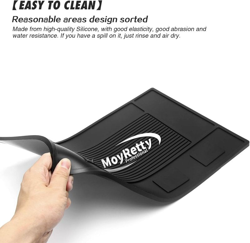 MoyRetty Magnetic Barber Organizer Mat - Professional Anti-Slip Heat-Resistant Silicone Pad | 17.7'' x 11.8''