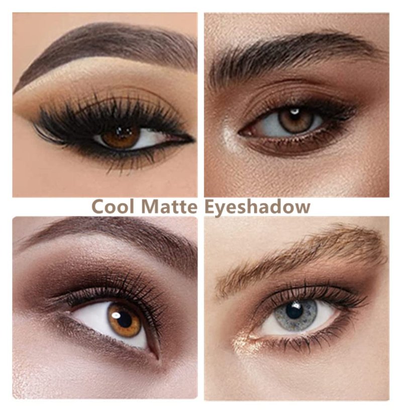 Go Ho 10-Color Matte Eyeshadow Palette | Highly Pigmented Blendable Shades for Mature Skin - Waterproof Neutral Tones