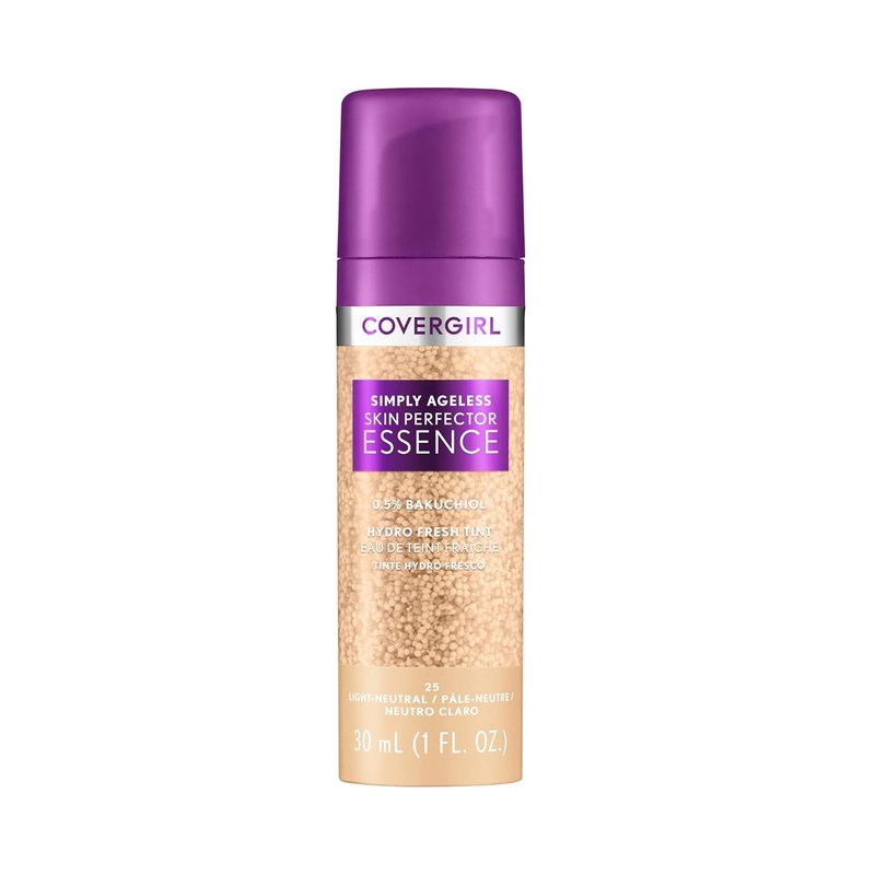Covergirl Simply Ageless Foundation - Tinted Skincare Makeup Hybrid, Light-Neutral 25, Vegan, 1.0oz