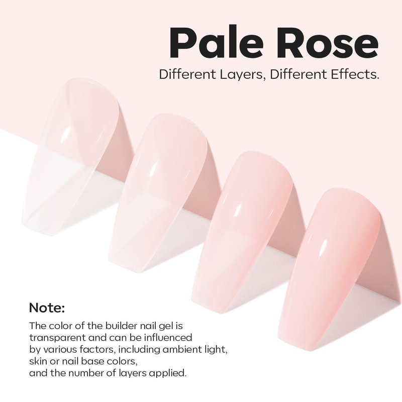 modelones Nail Strengthener Pale Pink Nail Polish Nail Repair for Damaged Nails Strengthening Polish 15ml Nail Growth and Strengthener Natural Concealer Foundation Nail Care Gifts for Women