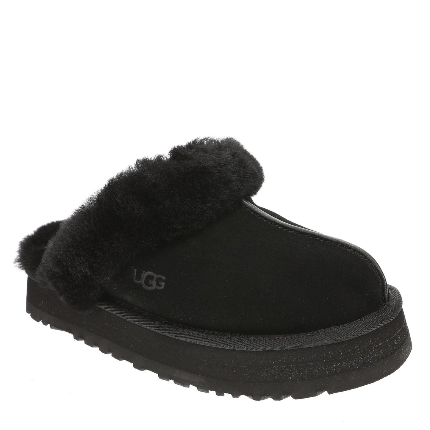 UGG Women's Disquette Slipper, Black, 5