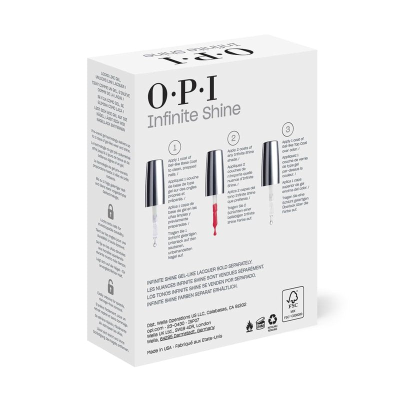 OPI Infinite Shine Nail Polish - Clear Gel Base & Top Coat | Vegan, Long-Lasting Protection for Nails