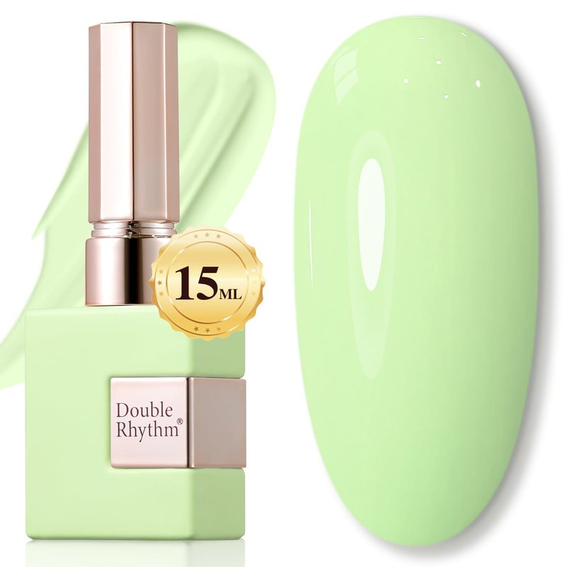 Gel Nail Polish - Double Rhythm 15ML Pure Sheer Soak Off for DIY Manicure | Green A1391