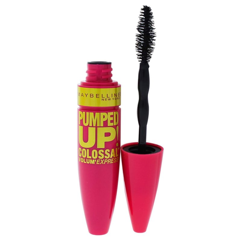 Maybelline Volum' Express Colossal Mascara - Washable, Collagen-Infused for 16x Volume | Glam Black, 1 Count