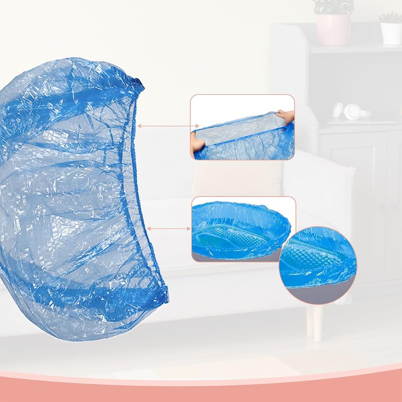 400 PCS Disposable Pedicure Spa Chair Liners – Durable Blue Elastic Foot Bath Bags for Salon Tubs and Foot Massage Treatments