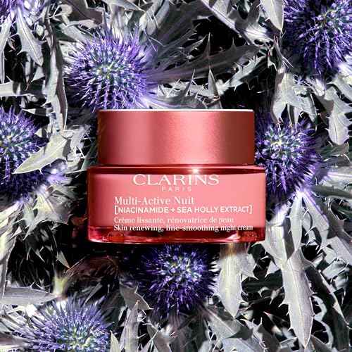Clarins Multi-Active Renewing Night Moisturizer with Niacinamide | Smooth Fine Lines | Visibly Tighten Pores | Even Tone and Texture | Boost Glow | Strengthen Moisture Barrier | Dry Skin Type