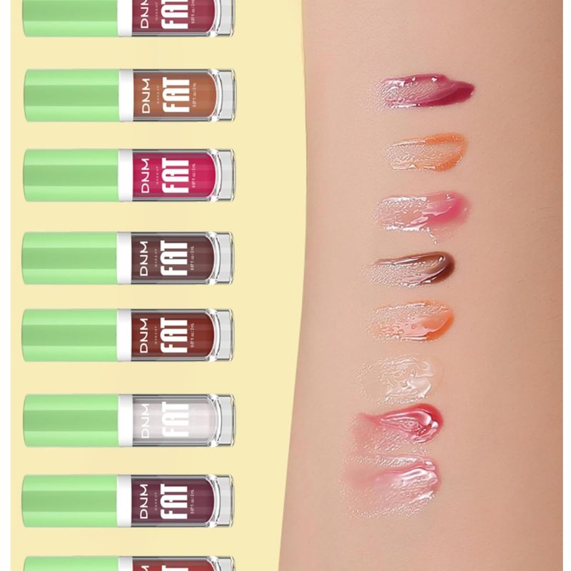 Hydrating Lip Oil Gloss Set - 8pcs Non-Sticky Moisturizing Tinted Plumping Butter | Long-Lasting Glossy Finish for Women & Teens