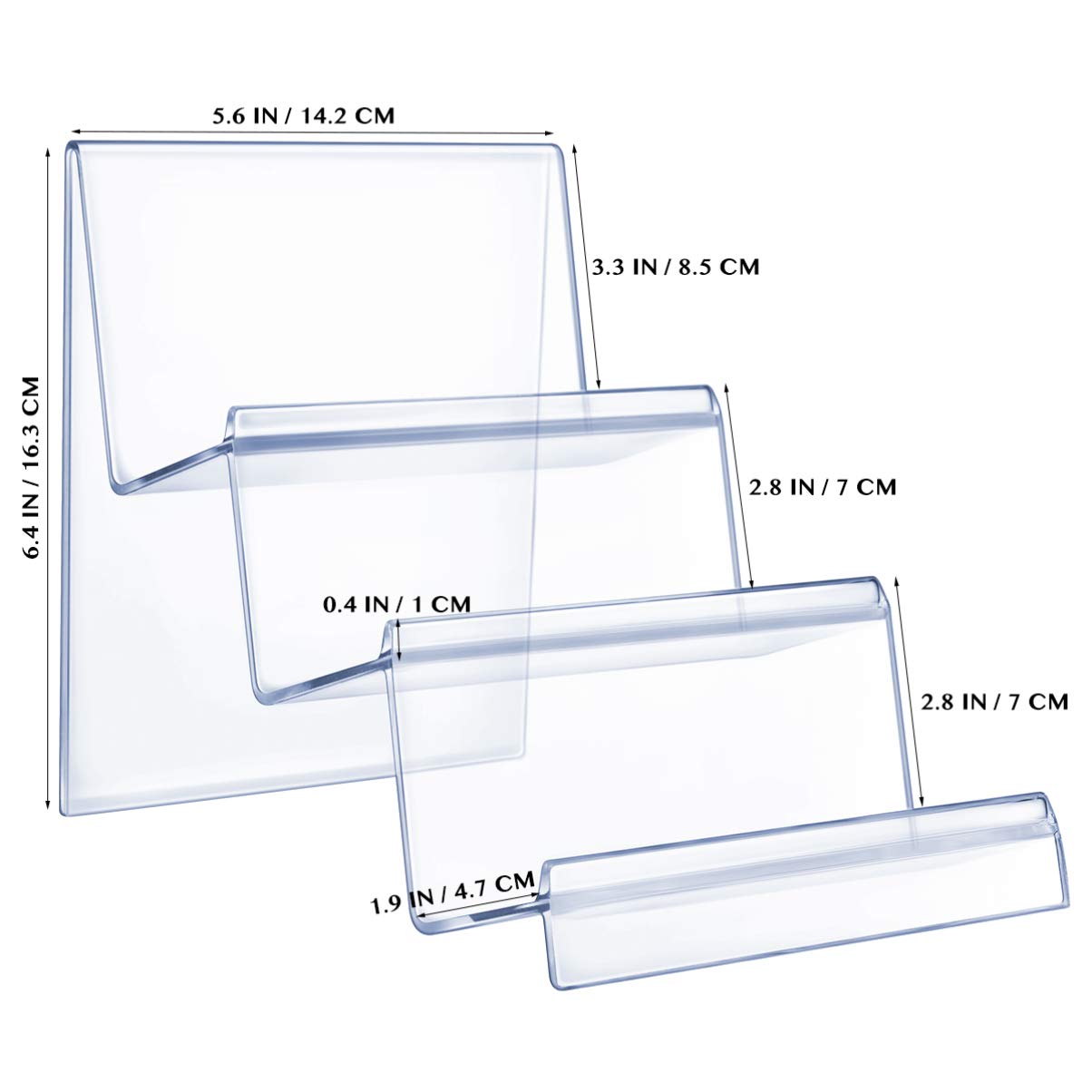 TOPBATHY 3-Tier Wallet Display Stand, Clear Acrylic Purse Stands for Display, Tiered Organizer Holder for Perfume Jewelry Figure Vendor Counter