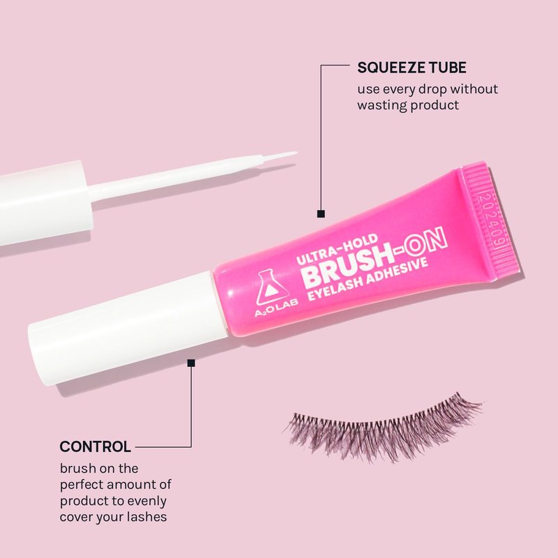 A2O Lab Ultra-Hold Brush-On Eyelash Adhesive, Clear, Waterproof, Latex-Free (1)