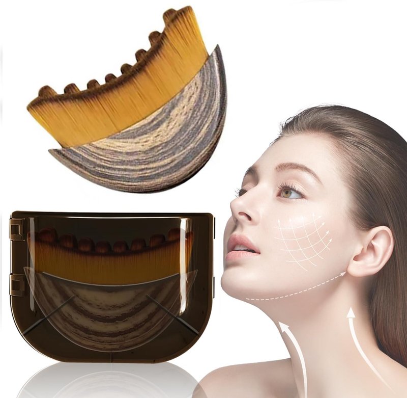 1 PCS Lymphatic Contour Face Brush for Sculpting – Anti-Puffiness, Detox & Lift, Boosts Skin Glow & Skincare Absorption (1 Pcs Contour Face Brush)