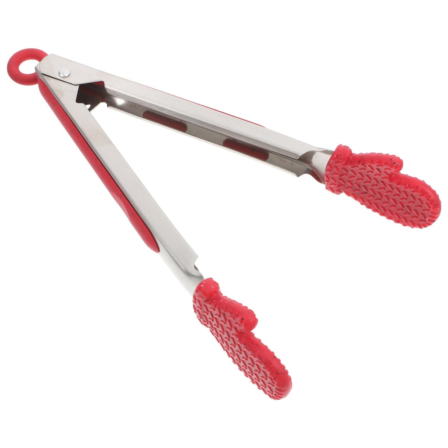 Hemoton Christmas Silicone Tongs,Kitchen Tongs for Cooking Non Stick Cooking Kitchen with Silicone Tips Stainless Steel Food Serving for Grill, Baking,Salad,BBQ,for Xmas Party