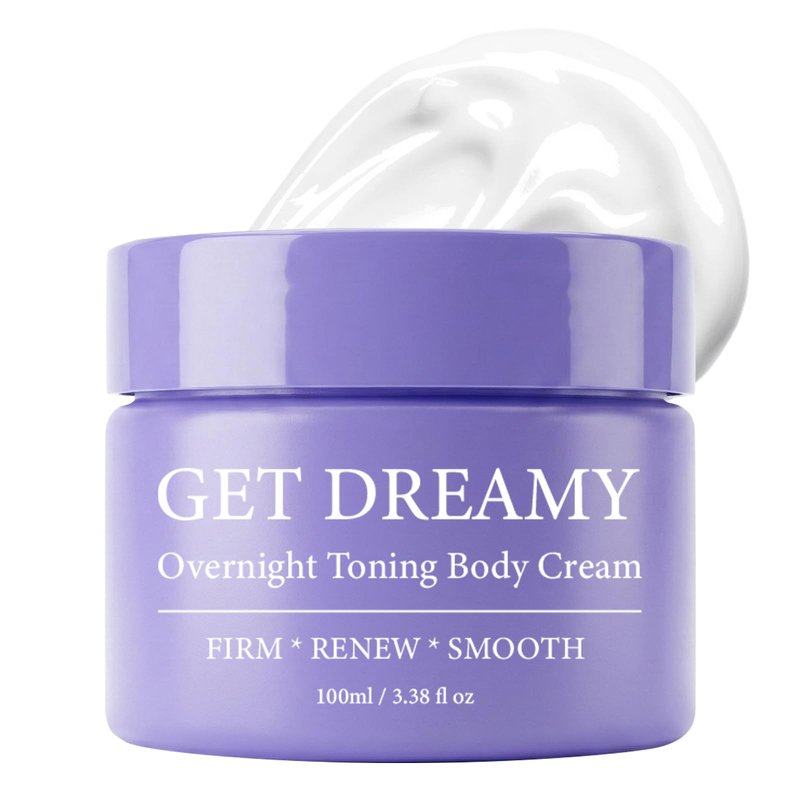 Bellisinno Get Dreamy Overnight Toning Whip, Firming Body Cream to Help Improve the Appearance of Loose Skin and Uneven Texture on Belly, Booty, Arms and Thighs, Hydrating Whipped Formula, 3.38 Fl Oz
