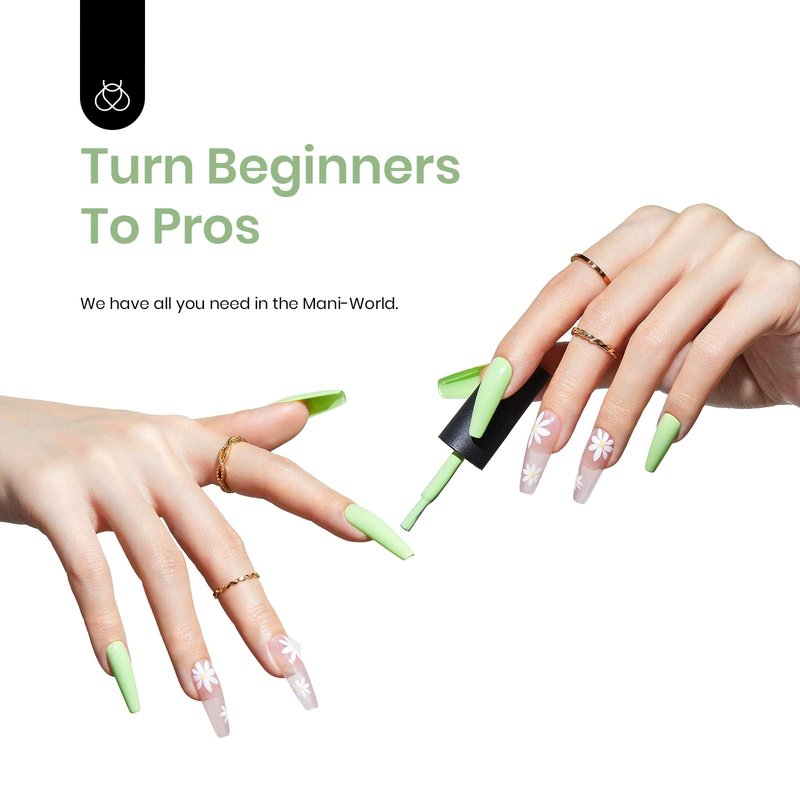 Beetles Mint Green Gel Polish - Summer Buds 15ML/0.51Fl Oz, Lime Light Green Gel Nail Polish, Soak Off UV LED Lamp Pastel Nails Art, Long-Lasting Manicure Salon Bright Summer Day Nails