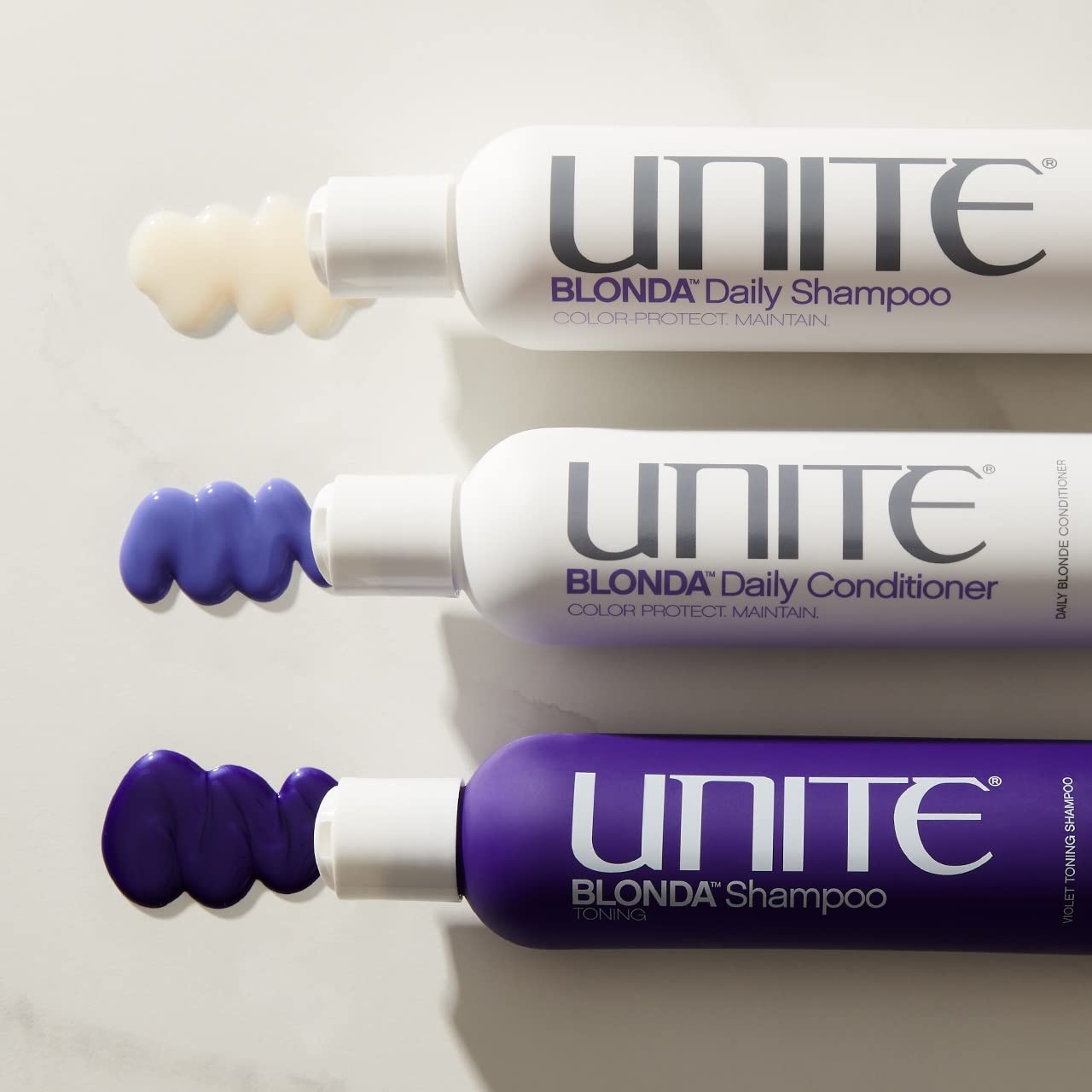 UNITE Blonda Toning Purple Shampoo - Neutralizes Brassiness & Brightens Blonde, Gray Hair | 8 Fl Oz