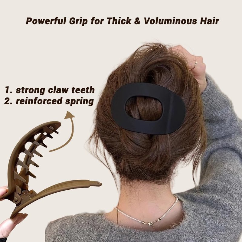 Duckbill Hair Clips for Women, Simple Elegant flat hair clips for Thick Thin Long Short Hairs (6Pcs,Mix-A)